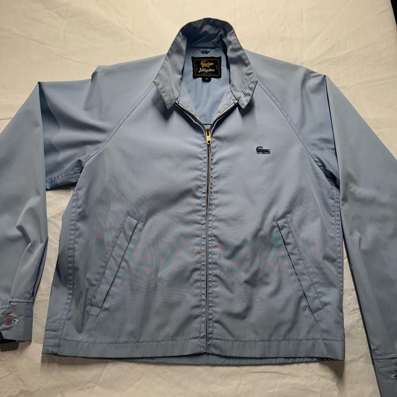Men's VINTAGE IZOD Alligator Preppy Jacket Pale Blue ~ Small - Picture 4 of 10